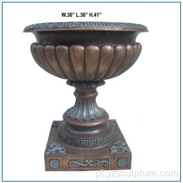 Vaso de flor de bronze antigo chinês